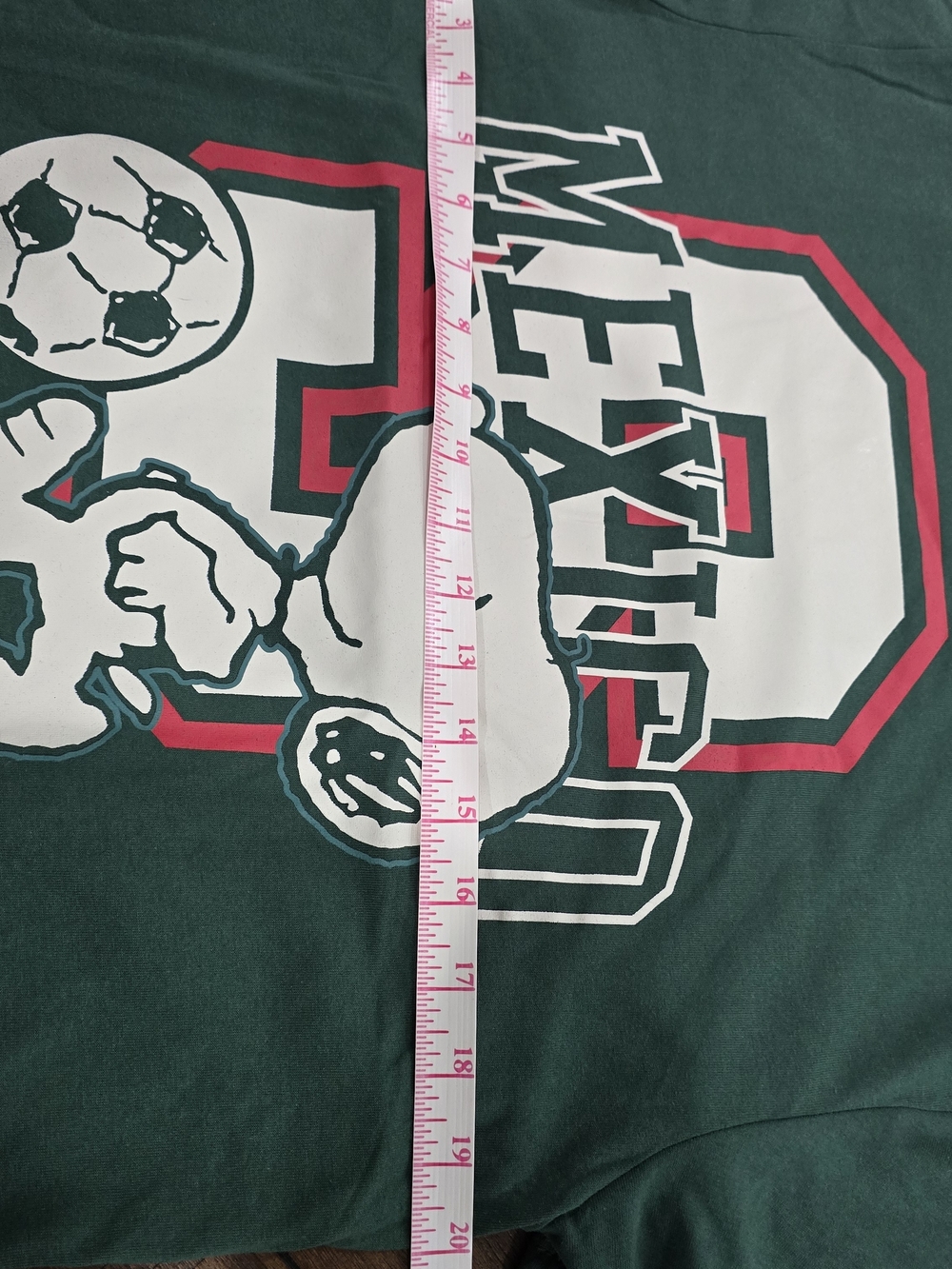 SNOOPY Green Graphic Mexico Soccer Tee